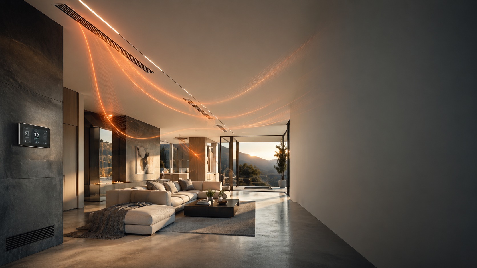 Modern residence with integrated HVAC comfort